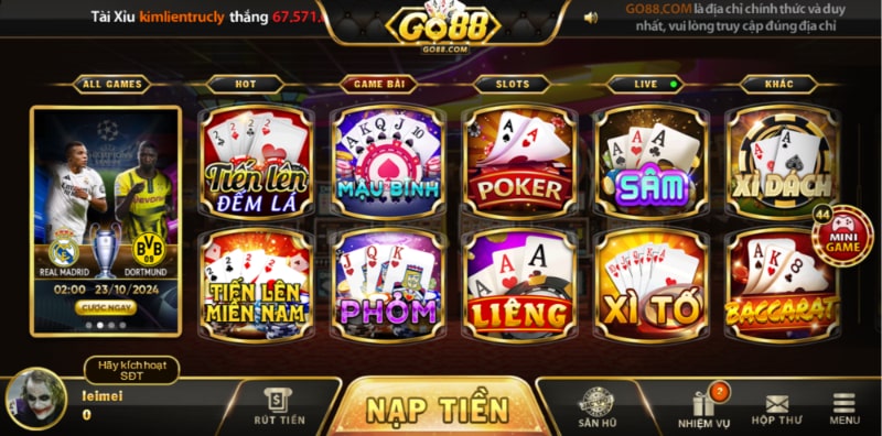 Cách chơi game bài đổi thưởng Mậu Binh GO88