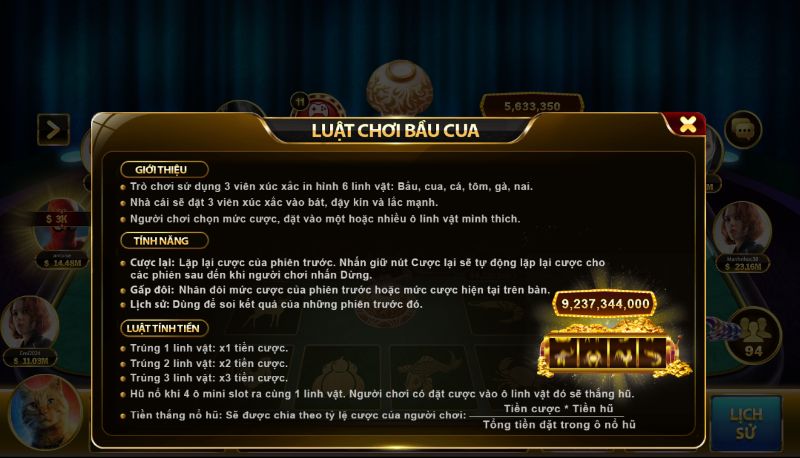 Luật chơi Bầu Cua tại Go88