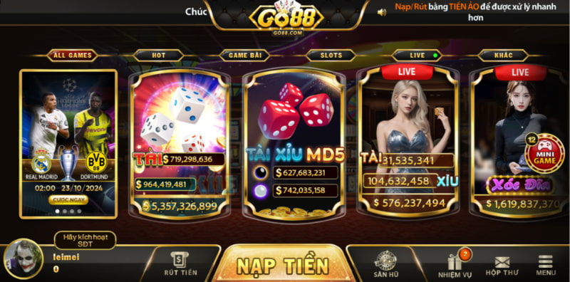 Mậu Binh GO88 rất được yêu thích