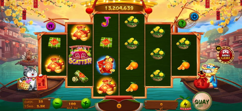 Vòng quay miễn phí trong Sắc Xuân Chợ Tết GO88